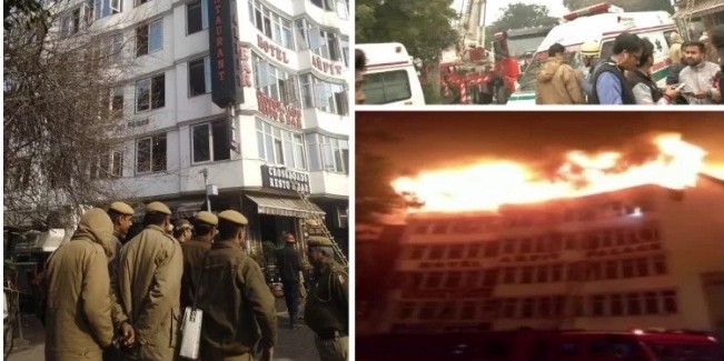 होटल अर्पित पैलेस में लगी भीषण आग, लोग खिड़की से कूदे, मृतकों को 5 लाख मुआवजे का एलान