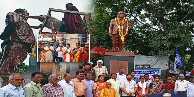 महाराष्ट्र कांग्रेस के कार्याध्यक्ष डा. नितिन राउत ने बैरिस्टर राजाभाऊ खोब्रागडे को दी श्रद्धांजलि