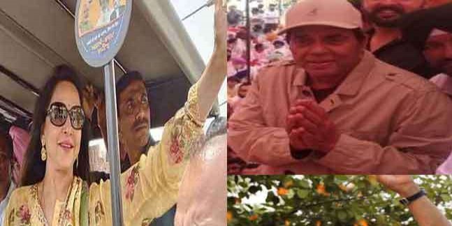 पंजाब में सितारे जमीं पर, धर्मेंद्र ने पत्नी हेमामालिनी और सनी देयोल ने बहाया पसीना