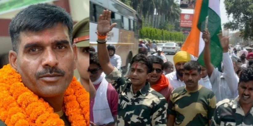 पीएम मोदी के खिलाफ बीएसएफ के बर्खास्त जवान ने दाखिल किया नामांकन, डोर टू डोर कर रहे प्रचार
