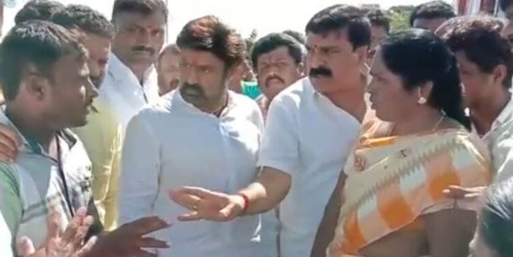 TDP MLA Balakrishna’s convoy blocked by locals