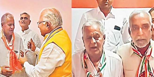 हुड्डा के साथी उप्पल को खट्टर ने भाजपा का पहनाया; 2 घंटे बाद बोले- मैं तो कांग्रेसी, मेरे साथ शरारत की गई