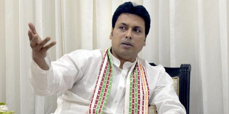 CM Biplab Deb welcomes surrendered NLFT militants to the mainstream