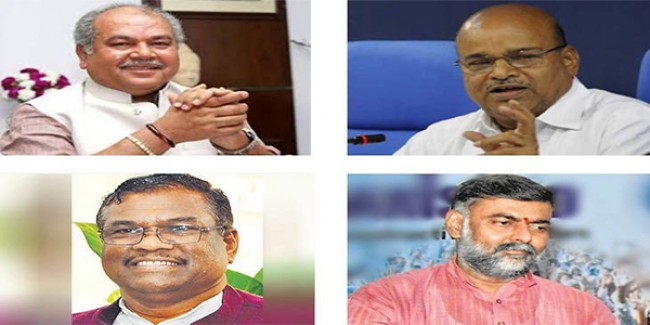 मोदी सरकार में प्रदेश से चार मंत्री, नरेंद्र तोमर, थावरचंद्र, प्रहलाद पटेल और फग्गन सिंह ने ली शपथ