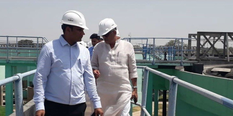 केंद्रीय मंत्री गजेंद्र शेखावत ने ट्रीटमेंट प्लांट का किया निरीक्षण, कहा - गंगा का पानी आचमन योग्य बनाना ही लक्ष्य