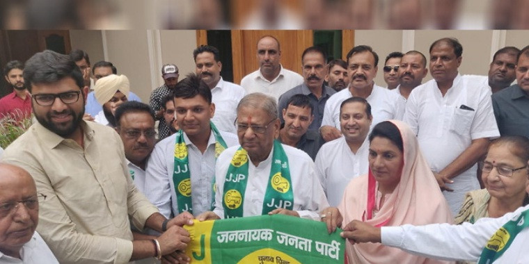 चार बार के विधायक और पूर्व परिवहन मंत्री मांगेराम गुप्ता जजपा में हुए शामिल