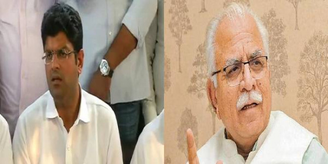 हरियाणा: आज मनोहर लाल मुख्यमंत्री और दुष्यंत चौटाला लेंगे उप मुख्यमंत्री पद की शपथ