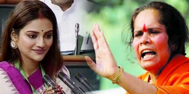 TMC सांसद नुसरत के मंगलसूत्र पहनने-सिंदूर लगाने पर फतवा जारी, बचाव पर उतरी साध्वी को मौलवी ने कोसा