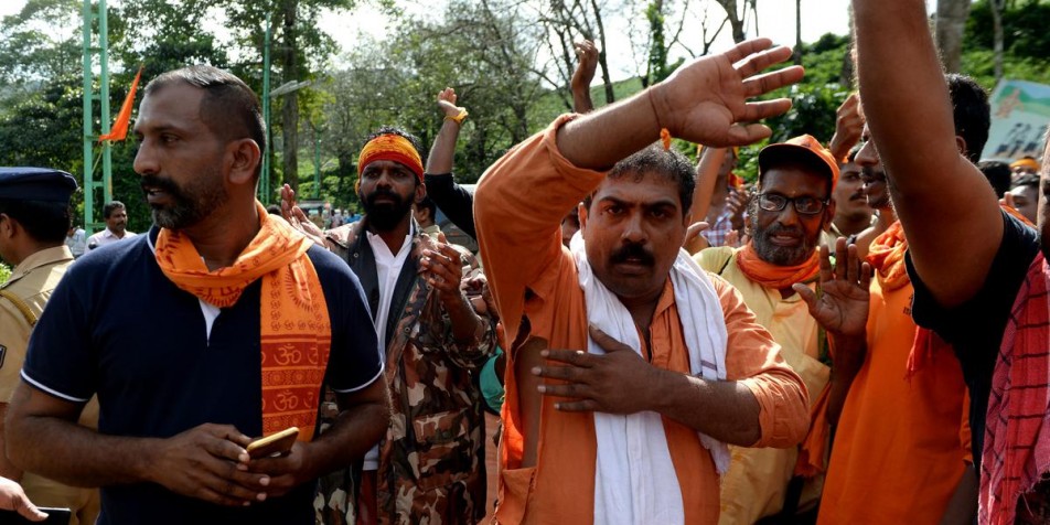 BJP stages protest over arrest of ABVP leaders