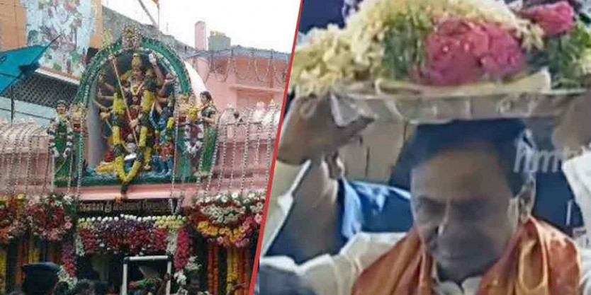 KCR offers prayers at Ujjaini Mahankali temple