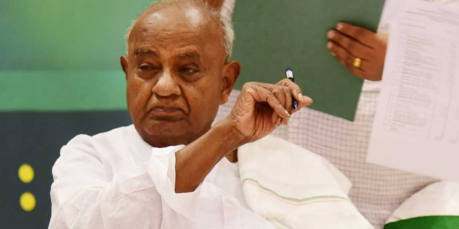 Democracy under threat, save it; Deve Gowda appeals to voters