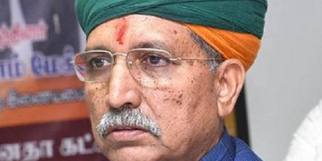 उदयपुर पहुंचे अर्जुन राम मेघवाल ने महाराष्ट्र में शिवसेना व NCP के गठबंधन को बताया अपवित्र