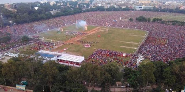 पटना के गांधी मैदान में सीएम नितीश की मौजूदगी में हुआ रावण दहन