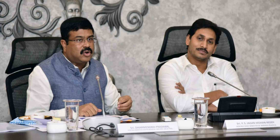 YS Jagan meets Union Minister Dharmendra Pradhan