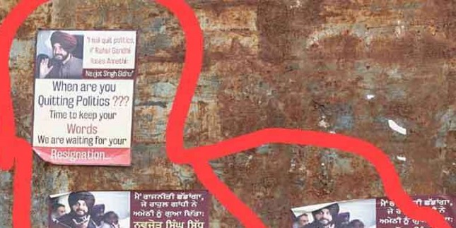 नवजोत सिद्धू के खिलाफ लगे पोस्टर, पूछे ऐसे-ऐसे सवाल, गर्माई पंजाब की सियासत