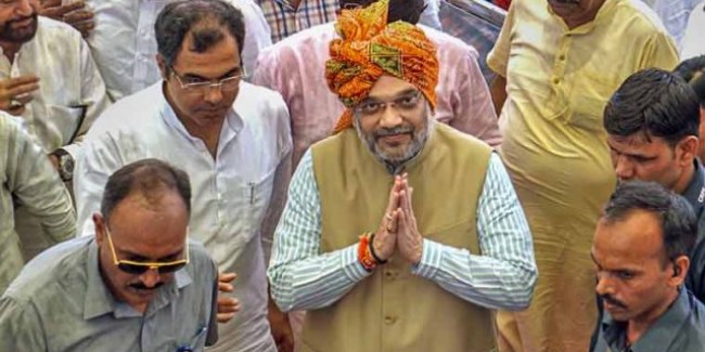 Home Minister Amit Shah in Ahmedabad today on a 2-day visit