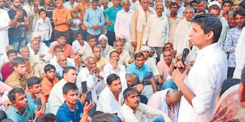 किलोई हलके में तीसरे दिन दौरे पर बोले दीपेंद्र-अब मैं फ्री हूं, यहीं रहूंगा