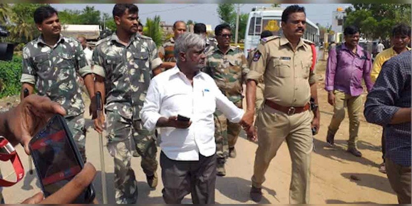 TDP leader muni chandra naidu arrest in kamma palli polling booth