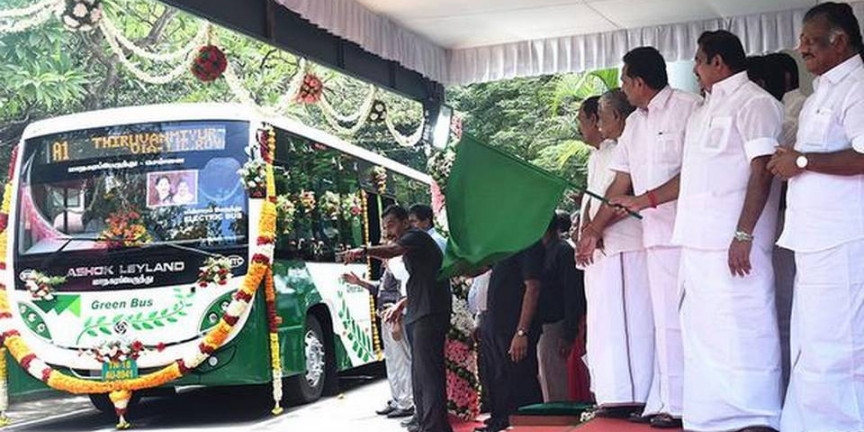 T.N.’s first public electric bus rolled out