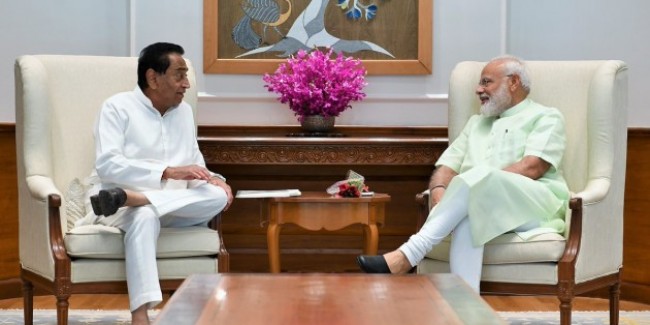 Madhya Pradesh Chief Minister Kamal Nath Meets PM Narendra Modi
