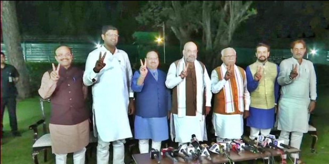 हरियाणा: अमित शाह ने किया BJP-JJP गठबंधन का ऐलान, खट्टर सीएम और दुष्यंत डिप्टी सीएम होंगे