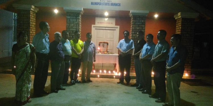 Candlelight vigil by Manipur doctors protesting Assam doctor killing case