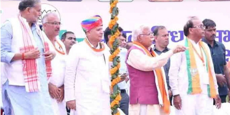 सीएम मनोहर लाल के पार्टी में बढ़े कद का दिखा असर, रथ यात्रा में सीएम के साथ चले इंद्रजीत