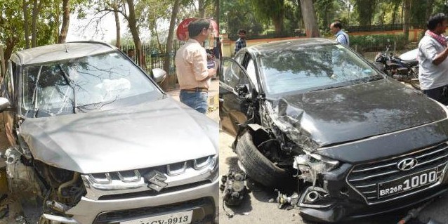 तेज प्रताप यादव की गाड़ी को कार ने मारी जोरदार टक्कर, बाल-बाल बचे, पार्टी कार्यालय जाते समय हुआ हादसा