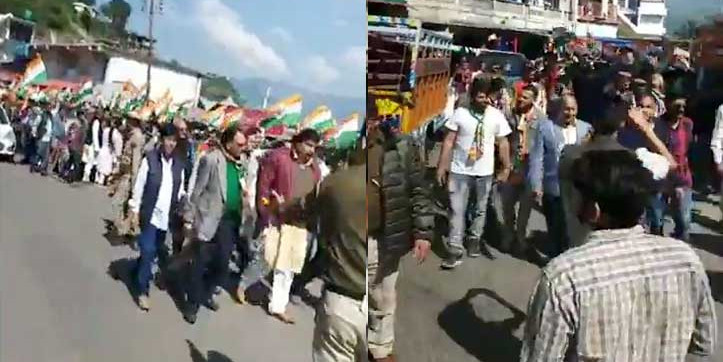 हिमाचल उपचुनाव: राजगढ़ में कांग्रेस का लोकतंत्र बचाओ मार्च