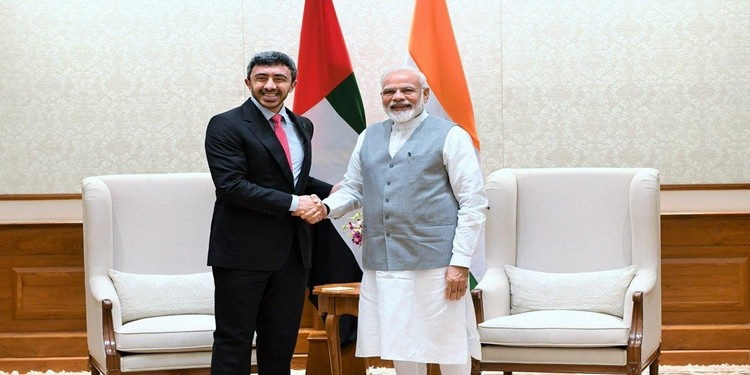 UAE Foreign Minister calls on PM Modi in New Delhi