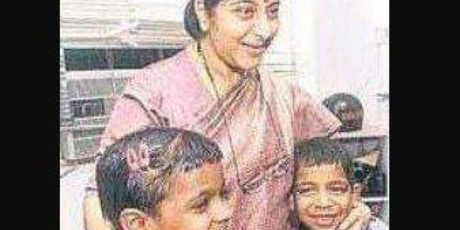 Sushma’s hug and kiss gave a lease of life to HIV+ children of Kollam