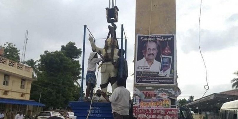 28 arrested after Ambedkar statue vandalised in Tamil Nadu’s Vedaranyam town