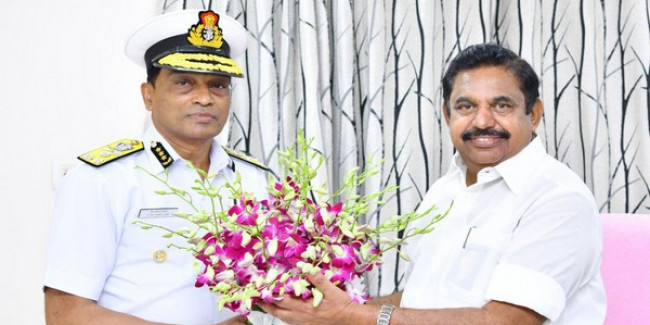 Coast Guard chief apprises Palaniswami of initiatives in maritime domain