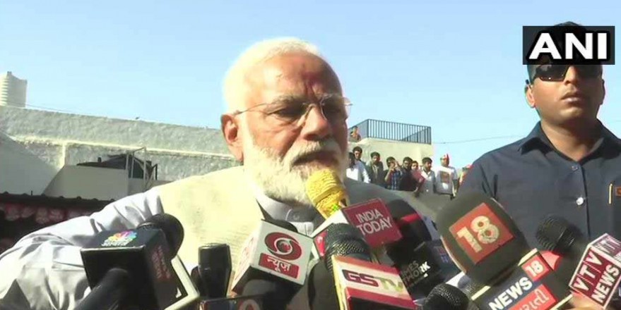 पीएम मोदी की वोटिंग अपील,'आतंकवाद का शस्त्र IED, लोकतंत्र की ताकत वोटर ID'